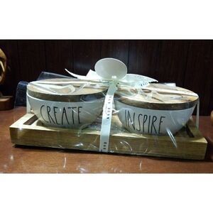 Rae Dunn Create & Inspire Bowls Tray Set